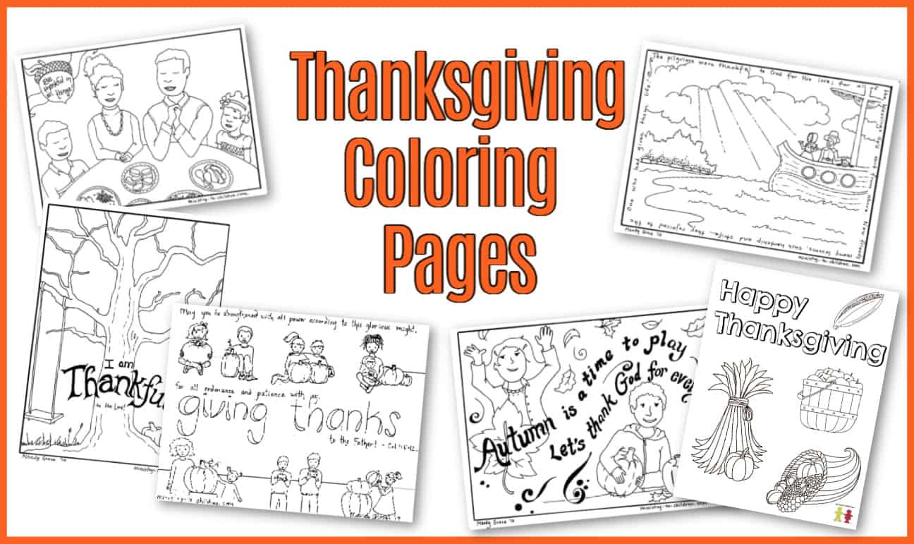 thanksgiving coloring pages (free printable for kids)